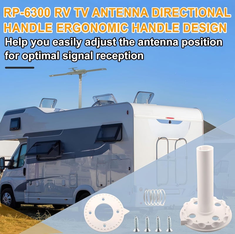 Malae RP-6300 RV Antenna Crank Handle for Winegard RV Antennae Directional Replacement Parts White，Antenna Parts Compatible with Winegard RV-3095 Sensar III Batwing Amplified RV TV Antennae - Image 5